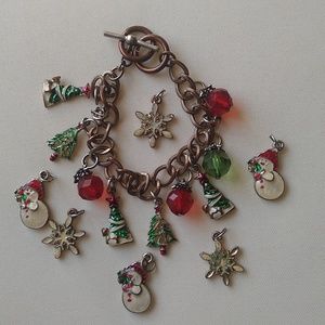 Vintage Christmas Charm Bracelet